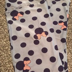 LuLaRoe Disney TC Leggings polka dot Minnie Mouse